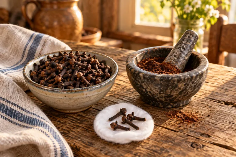 Clove Bud Toothache Pack made at home